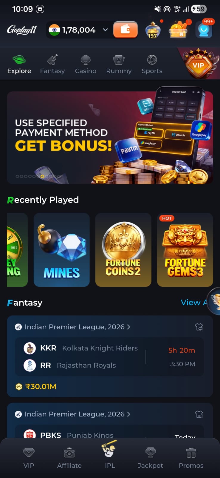 go play 11 app interface with fantasy team selection and live match scoring dashboard